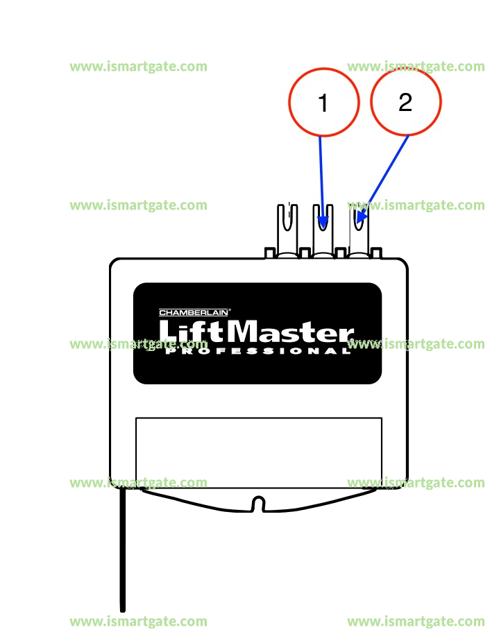 Wiring diagram for LiftMaster 535-315LM Security+ Receiver